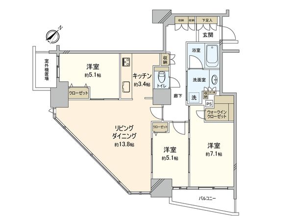パークタワー東中野 間取図(平面図) パークタワー東中野 間取図(平面図)