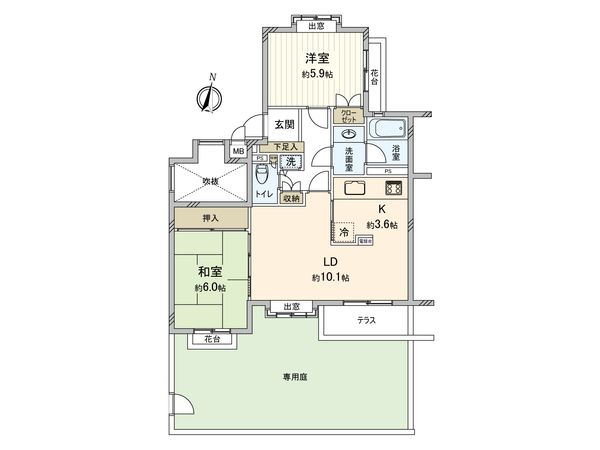 パーク・ハイム沼袋 間取図(平面図)
