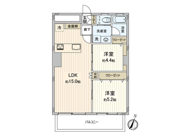 日商岩井上高田マンション 間取図(平面図)