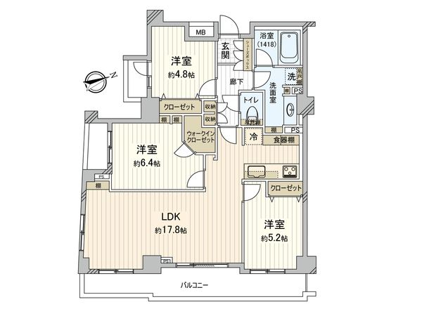 中野文園パークハウス 間取図(平面図)