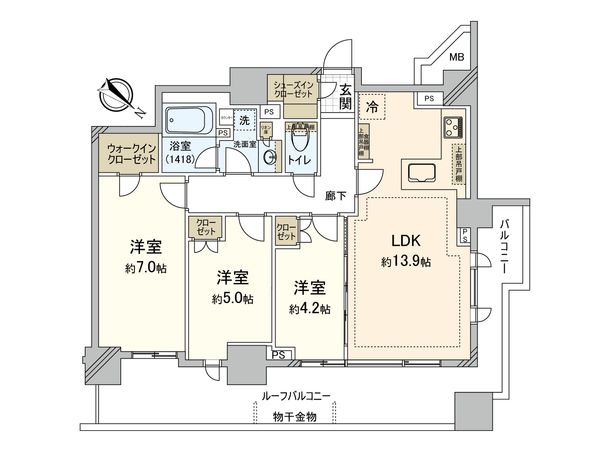 ルフォン東中野三丁目 間取図(平面図)