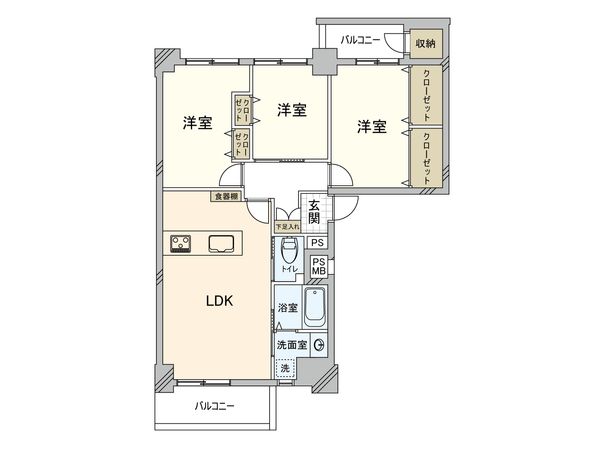 ハイネス東中野 間取図(平面図) 間取図(平面図)