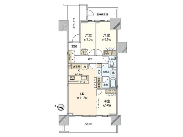 グランドメゾン江古田の杜 間取図(平面図)