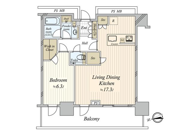 クラッシィタワー東中野 間取図(平面図) クラッシィタワー東中野 間取図(平面図)