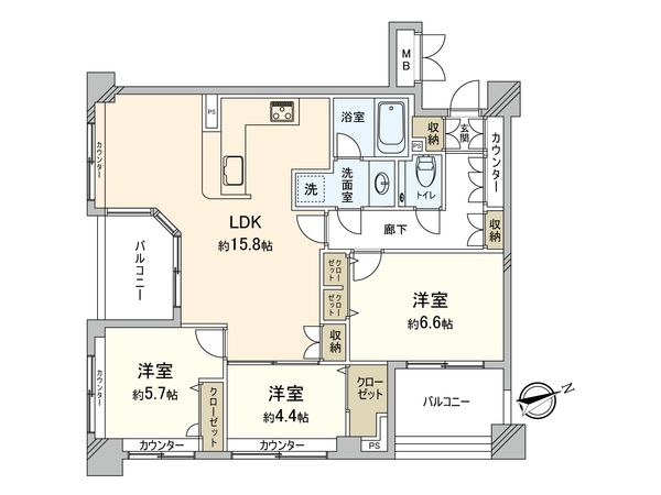 ルイシャトレ中野 間取図(平面図)