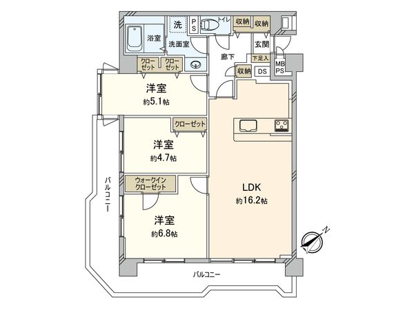 パシフィックニュー中野 間取図(平面図)