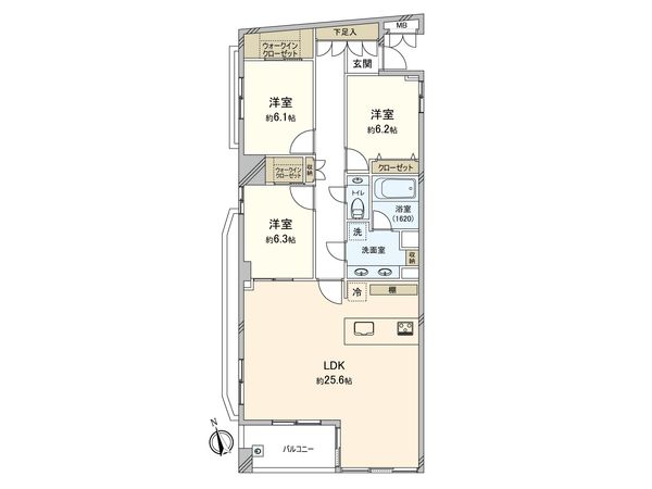 ディアクオーレ中野文園 間取図(平面図) ディアクオーレ中野文園 間取図(平面図)