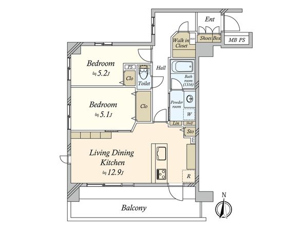 ライオンズシティ中野 間取図(平面図)