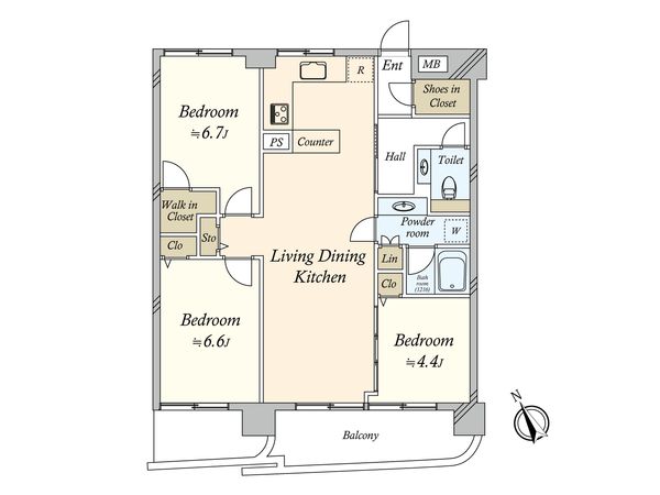 グランドマンション野方 間取図(平面図) グランドマンション野方 間取図(平面図)