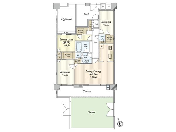 グランウェリス瀬田 間取図(平面図)