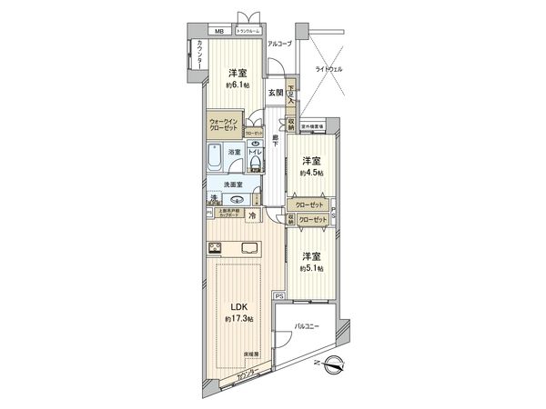クレッセント東中野レジデンス 間取図(平面図)
