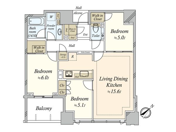 スカイフォレストレジデンス 間取図(平面図)