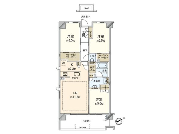 シティテラス中野 間取図(平面図)