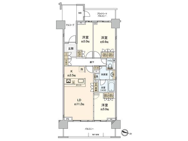 グランドメゾン江古田の杜 間取図(平面図) グランドメゾン江古田の杜 間取図(平面図)