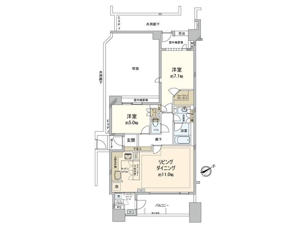 東京プライムウエスト 間取図(平面図)