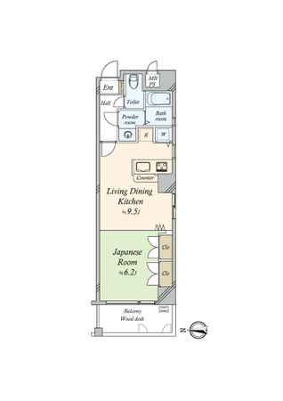 ラヴェンナ高円寺 間取図(平面図)