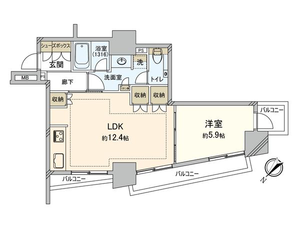 パークタワー東中野 間取図(平面図) パークタワー東中野 間取図(平面図)