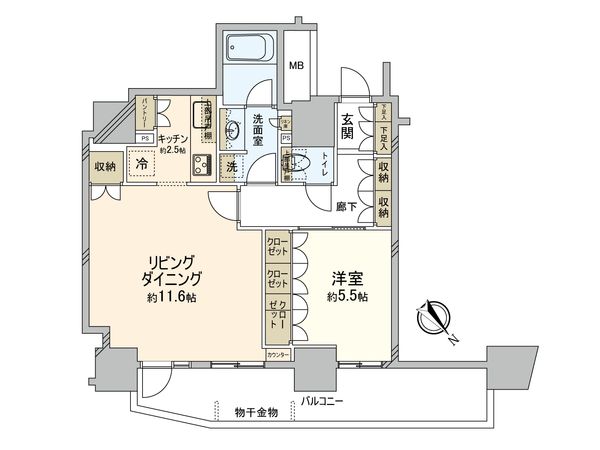 パークタワー東中野 間取図(平面図) パークタワー東中野 間取図(平面図)