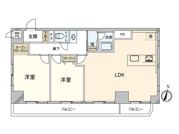 セザール東中野 間取図(平面図) セザール東中野 間取図(平面図)