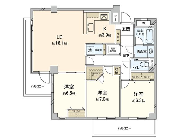 中落合シティハウス 間取図(平面図) 中落合シティハウス 間取図(平面図)
