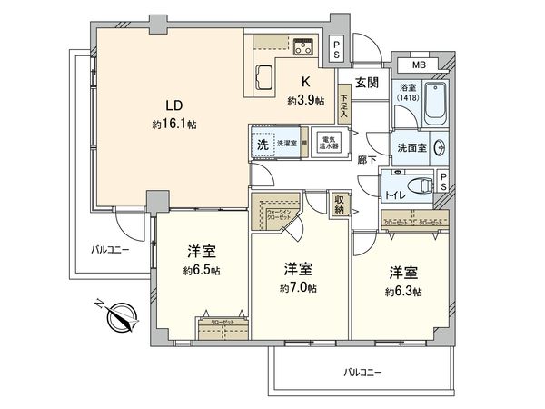 中落合シティハウス 間取図(平面図) 中落合シティハウス 間取図(平面図)