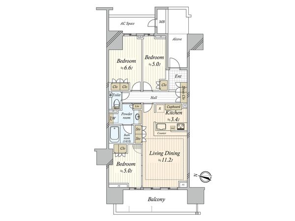 グランドメゾン江古田の杜 間取図(平面図) グランドメゾン江古田の杜 間取図(平面図)