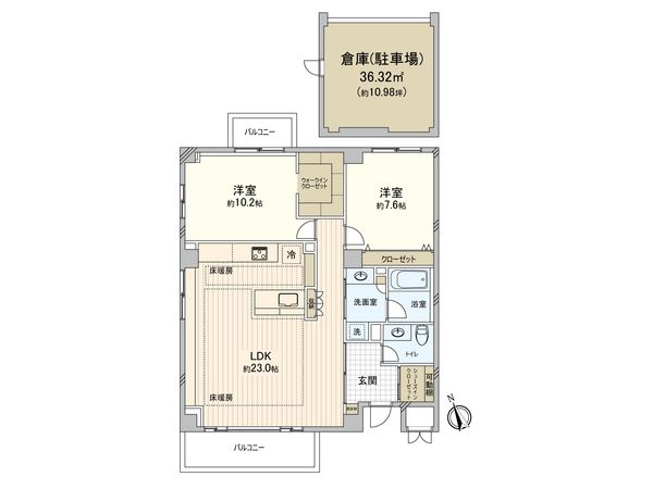 オープレ東中野 間取図(平面図) オープレ東中野 間取図(平面図)