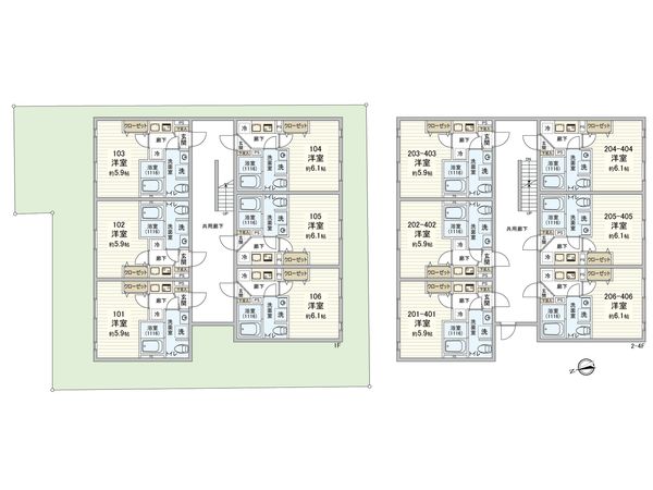 杉並区高円寺南2丁目 新築共同住宅 間取図(平面図)