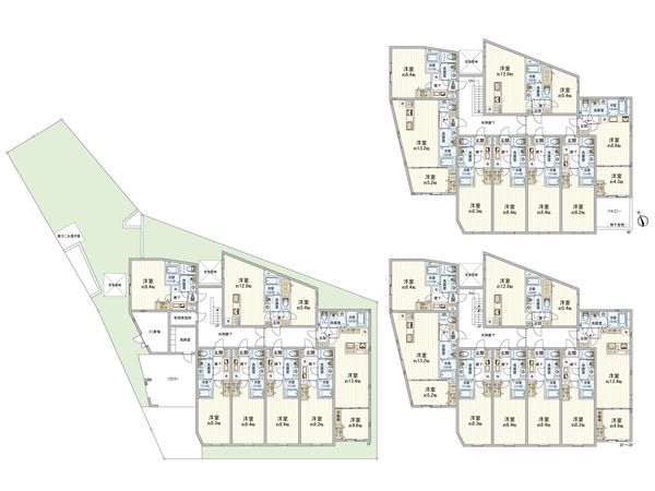 中野区本町3丁目 新築マンション 間取図(平面図) 間取図(平面図)