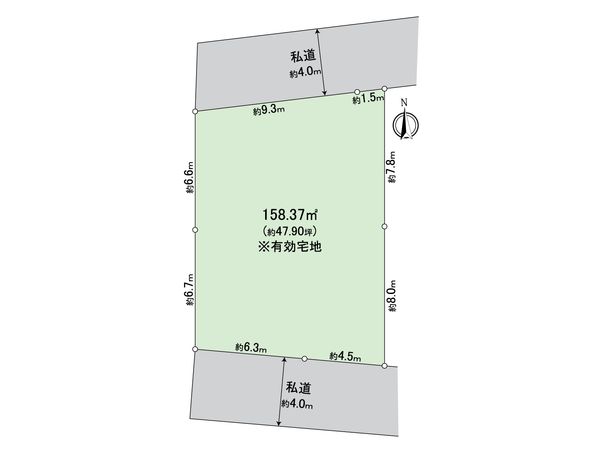 世田谷区上祖師谷3丁目 土地 区画図 区画図