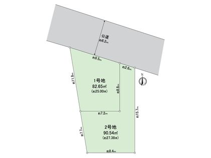 杉並区上高井戸1丁目 土地 2区画 区画図