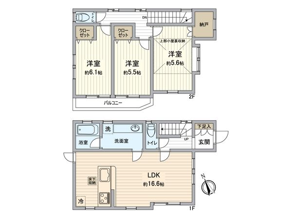 世田谷区祖師谷6丁目 戸建 間取図(平面図) 世田谷区祖師谷6丁目 戸建 間取図(平面図)