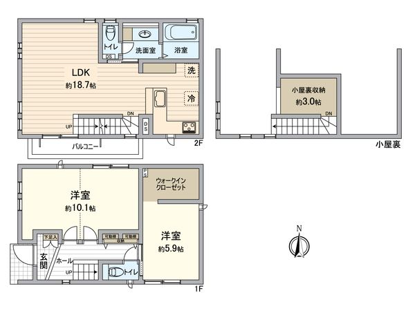 世田谷区砧6丁目 戸建 間取図(平面図)