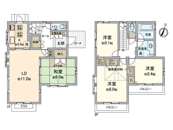 世田谷区上祖師谷3丁目 戸建 間取図(平面図) 世田谷区上祖師谷3丁目 戸建 間取図(平面図)