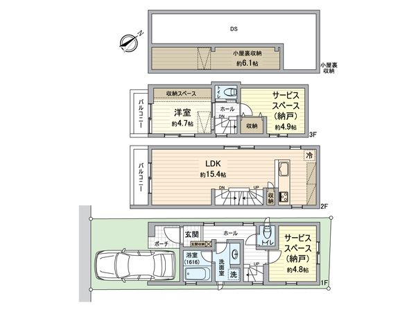 世田谷区南烏山6丁目 間取図(平面図) 世田谷区南烏山6丁目 間取図(平面図)