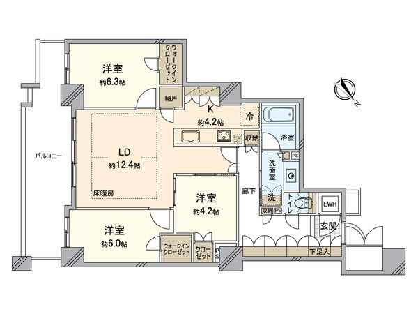 エルザ世田谷 間取図(平面図) 間取図(平面図)
