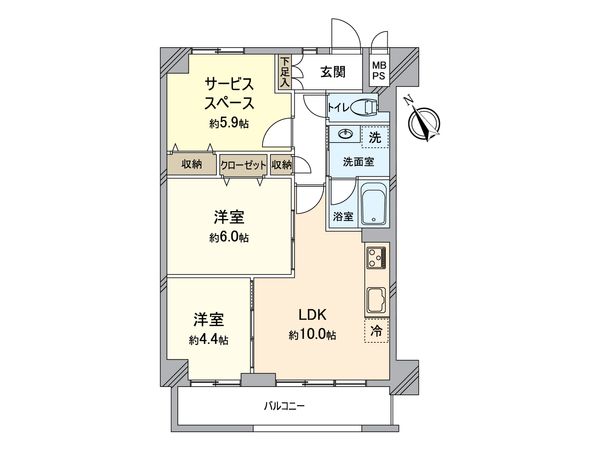 ライオンズステーションプラザ千歳烏山 間取図(平面図)