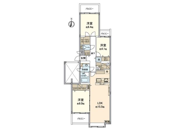 藤和上北沢ホームズ 間取図(平面図)
