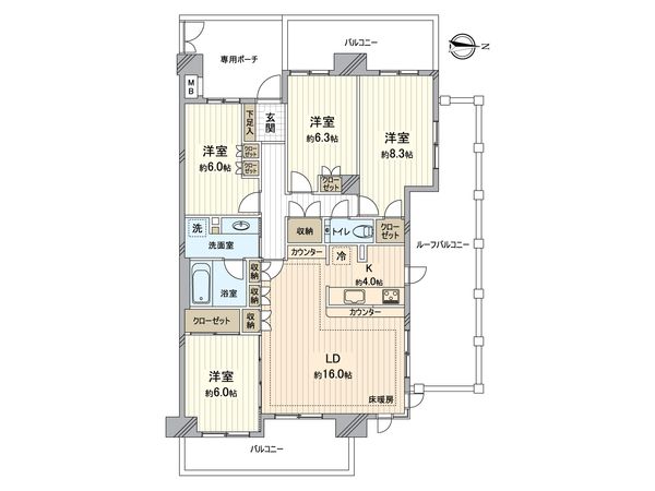ジェイシティ千歳烏山 間取図(平面図) ジェイシティ千歳烏山 間取図(平面図)