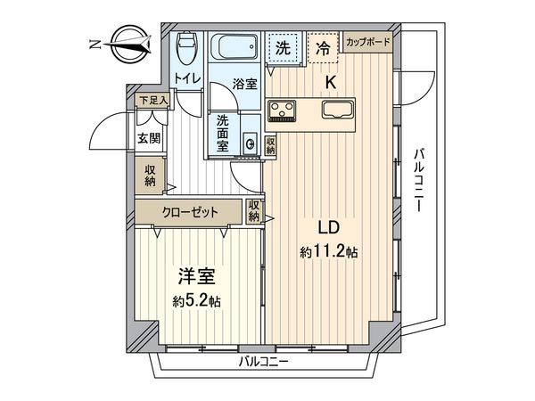 セザール上北沢 間取図(平面図) セザール上北沢 間取図(平面図)