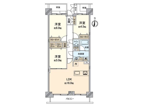 芦花公園パーク・ホームズ 間取図(平面図)