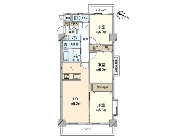 ライオンズマンション北烏山 間取図(平面図) 間取図(平面図)