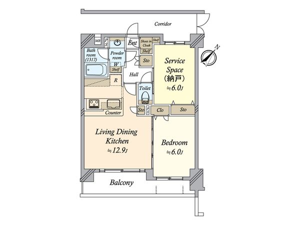 ベルジュール千歳烏山Ⅱ 間取図(平面図)