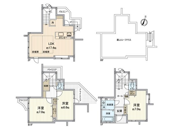 セボン千歳烏山 間取図(平面図) セボン千歳烏山 間取図(平面図)
