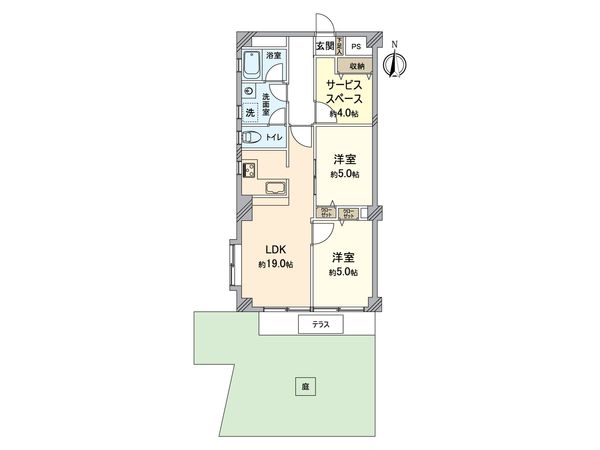 モナークマンション東府中 間取図(平面図) モナークマンション東府中 間取図(平面図)