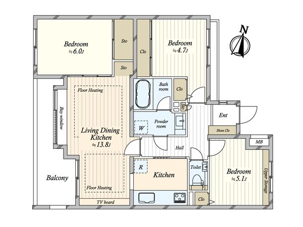 上北沢シティハウス 間取図(平面図)
