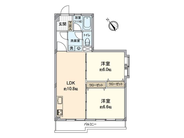 給田南住宅 2号棟 間取図(平面図) 間取図(平面図)
