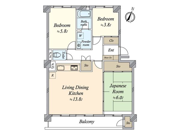 烏山寺町コート 間取図(平面図) 烏山寺町コート 間取図(平面図)