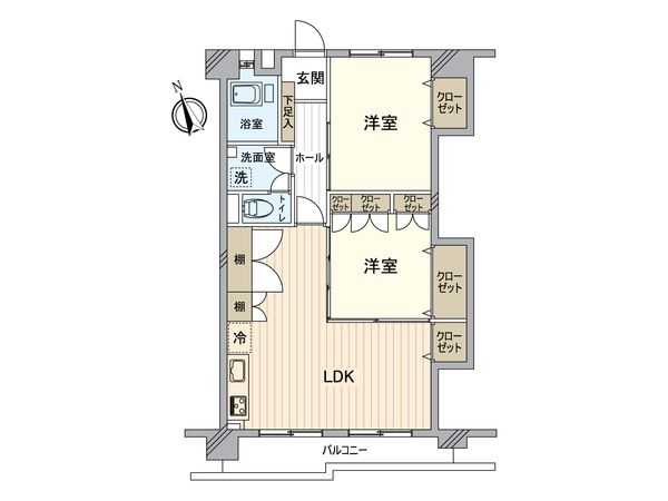 給田南住宅 2号棟 間取図(平面図) 給田南住宅 2号棟 間取図(平面図)