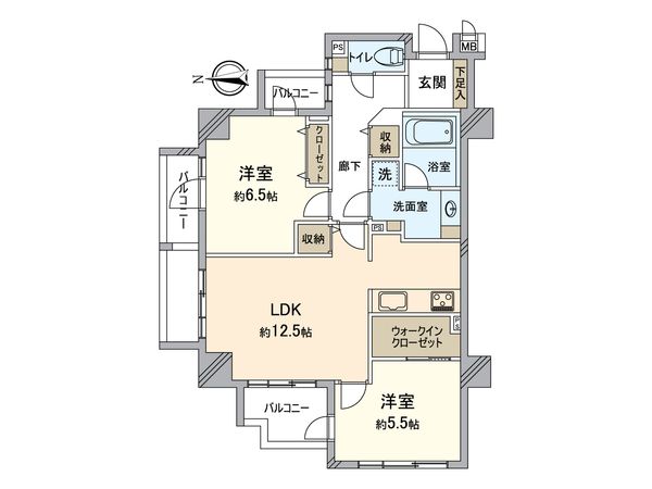 サンクタス千歳烏山 間取図(平面図) サンクタス千歳烏山 間取図(平面図)